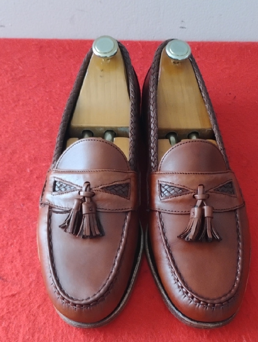 Allen Edmonds Brown Tassel Slip-On Loafers